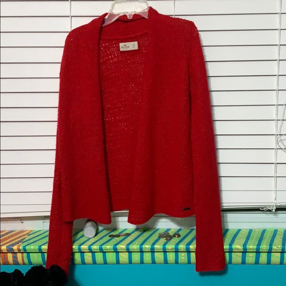 Red Knit Cardigan